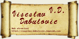 Višeslav Dabulović vizit kartica